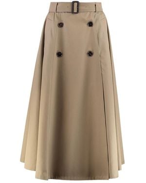 Burberry Midi Skirts - Natural