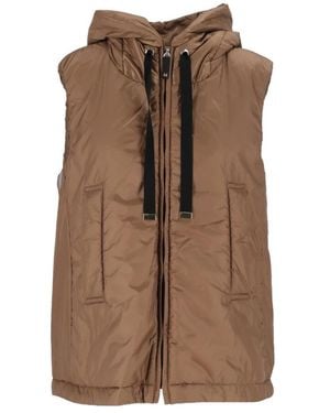 Max Mara Jassen ,Bruin ,Polyester Greengo Gewatteerd Vest