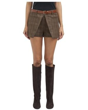 Dondup Korte Broeken ,Bruin ,Bermuda Nelly Regular-Fit - Grijs