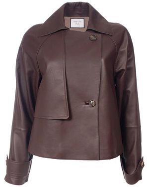 Diego M Leather Jackets - Purple