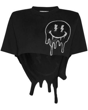 Philipp Plein T-Shirt Rundhalsausschnitt Smile - Schwarz