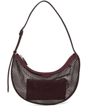 Alaïa Tassen ,Bruin ,Suède One Piece Demi Lune Tas