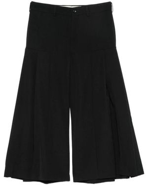 Comme des Garçons Broeken ,Zwart ,Wol Wollen Broek Met Wijde Pijpen