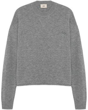 Autry Sepw 149D Rundhals Strickpullover - Grau