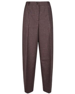 Pinko Straight Trousers - Marrón