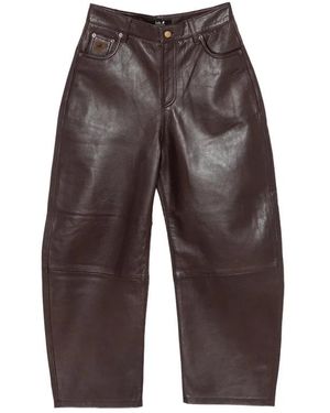 Lois Leather Trousers - Gris