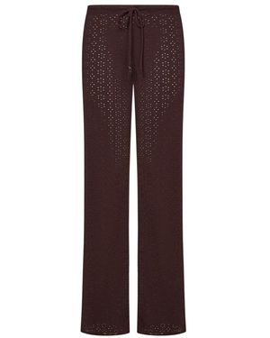 Fisico Wide Trousers - Marrone