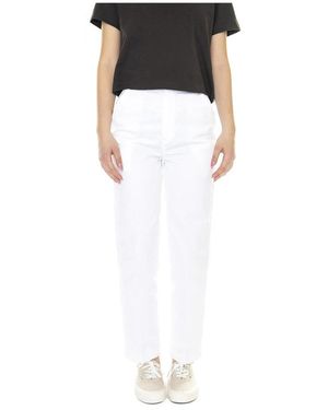 Dickies Broeken ,Wit ,Katoen Phoenix Cropped Pant - Zwart