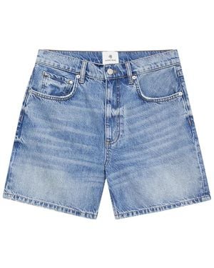 Anine Bing Short Heath Denim Shorts - Blauw