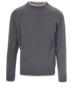Eleventy Round-Neck Knitwear - Grey