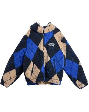 Versace Jeans Couture Faux Fur & Shearling Jackets - Blue