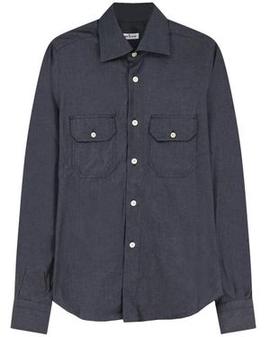 Kiton Denim Shirts - Blue