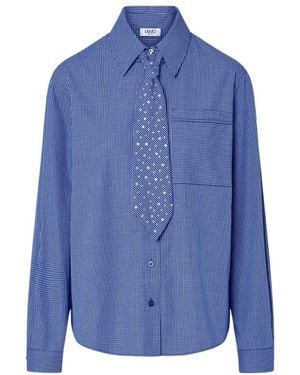 Liu Jo Hemd Mit Krawatte - Blau