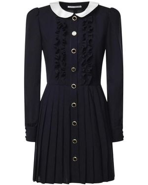 Alessandra Rich Shirt Jurken - Blauw