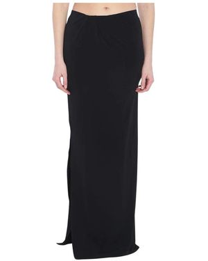 Jacquemus Asymmetrische Gedrapeerde Maxi Rok - Zwart