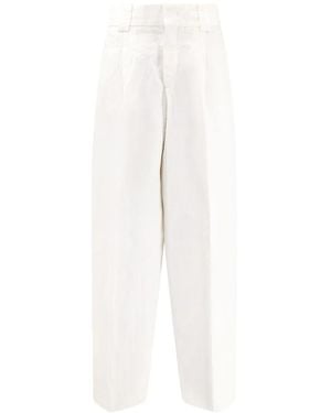 Closed Wide Trousers - Bianco
