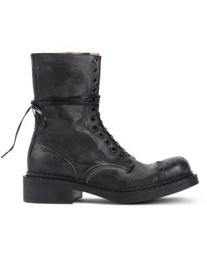 Miu Miu Lace-Up Boots - Black