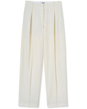 MSGM Wide Trousers - Blanco