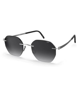 Silhouette Rahmenlose Sonnenbrille Schwarz/Grau Verlauf
