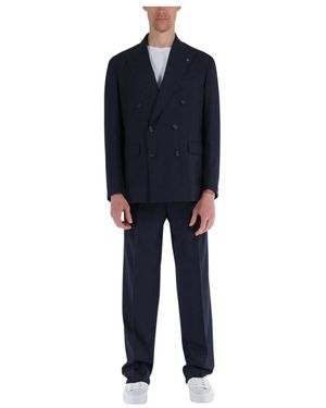 Tagliatore Double Breasted Suits - Blue