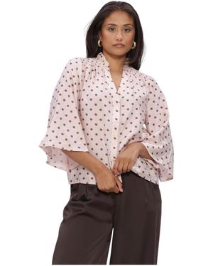 Minus Msviviana V-Ausschnitt Bluse - Pink