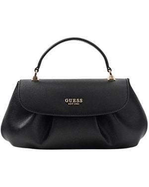 Guess Amorette Henkeltasche Mit Überschlag - Schwarz