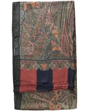Etro Accessoires ,Groen ,Wol Sjaals - Grijs