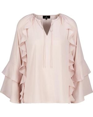 Monari Overhemden ,Roze ,Chiffon Chiffon Blouse Met Ruches