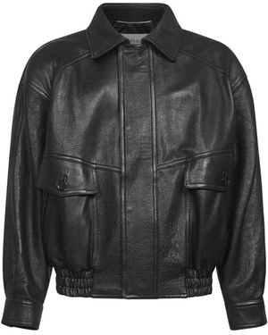 Saint Laurent Leather Jackets - Zwart