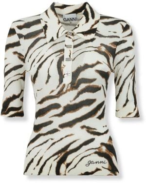 Ganni Round-Neck Knitwear - Multicolor