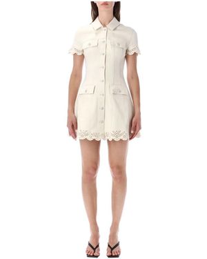 Self-Portrait Shirt Dresses - Blanco
