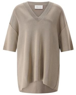 Ami Paris V-Neck Pullover - Natur