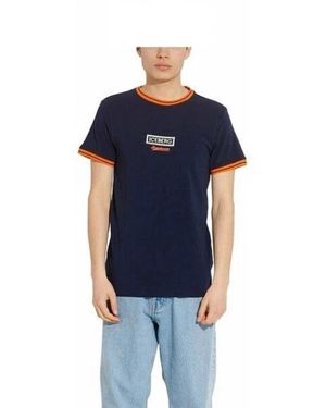 Iceberg Tops ,Blauw ,Katoen Ice 2Mts 02 Logo Serie Baseball T-Shirt