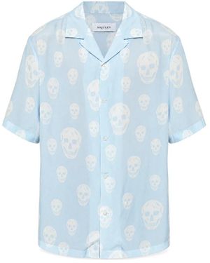McQueen Short Sleeve Shirts - Blau