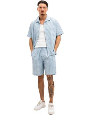 Lacoste Krokodilprint Zomerset Pyjama Set - Blauw