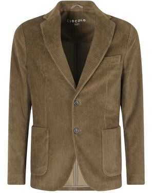 Circolo 1901 Jassen ,Bruin ,Katoen Corduroy Jas - Groen