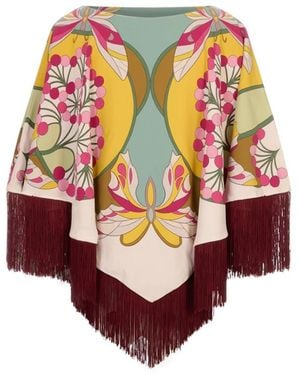La DoubleJ Reversible Mini Poncho Top - Rot