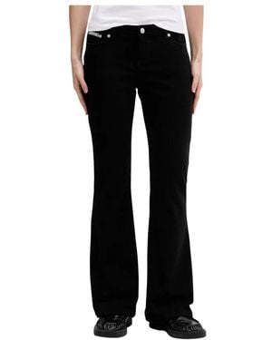 Juicy Couture Jeans ,Zwart ,Katoen Stretch Twill Low Rise Flare Jean