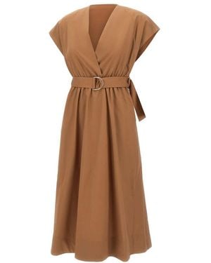 Kaos Midi Dresses - Brown
