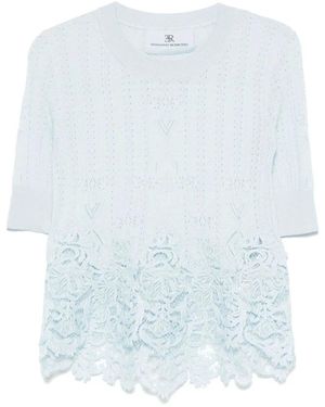 Ermanno Scervino Stilvoller Strickpullover - Blau