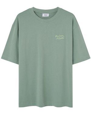 Maison Kitsuné Stilvolles Handgeschriebenes Hemd - Grün
