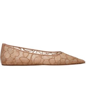 AMINA MUADDI Spitze Ballettschuhe - Natur