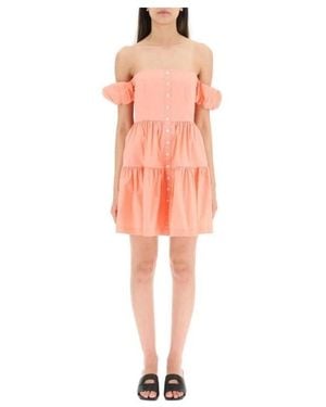 STAUD Kleedjes ,Oranje ,Katoen St 1231Pa-P Katoenen Casual Jurk - Roze