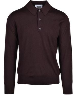 Alpha Studio Polo Shirts - Marron
