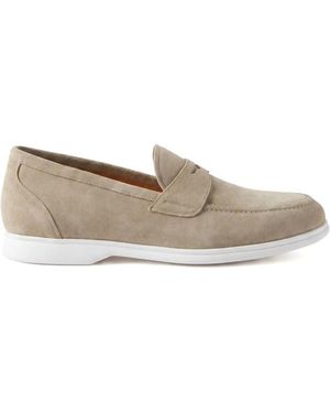 Kiton Schoenen ,Leer Mocassino Kalfsleer - Wit