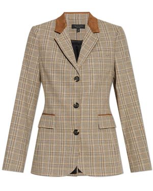 Rag & Bone Jassen ,Wol Geruite Patroon Blazer - Naturel
