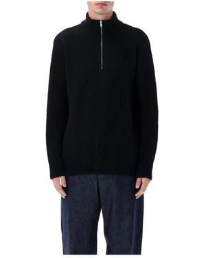 COLORFUL STANDARD Quarter Zip Sweater - Schwarz