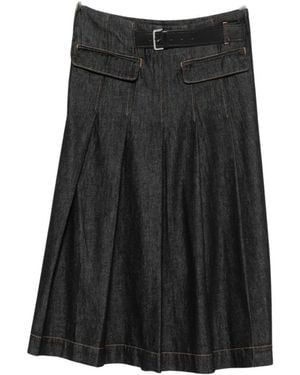 Semicouture Carla Geknoopte Midi Rok - Zwart