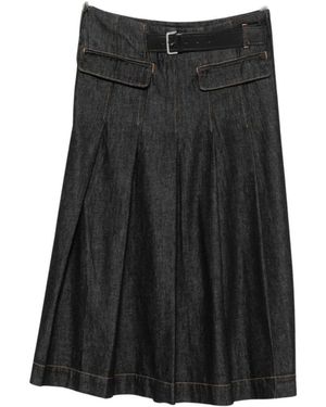 Semicouture Denim Skirts - Black