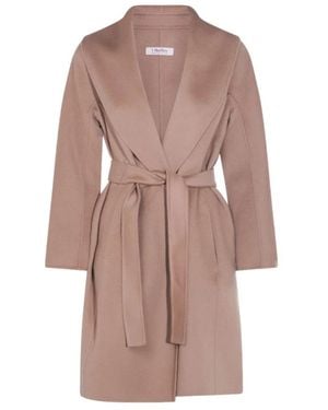 Max Mara Belted Coats - Brown